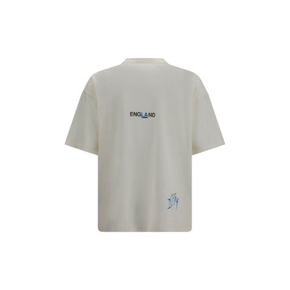 Represent Men's Oversized Crew Neck Cotton T-Shirt - Beige Print