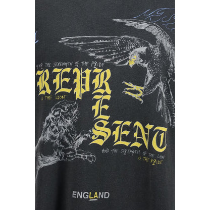 T-Shirt by Represent for men in cotton black & print showcases a chic silhouette, artfully detailed with a chic crew neckline and for a chic finish.