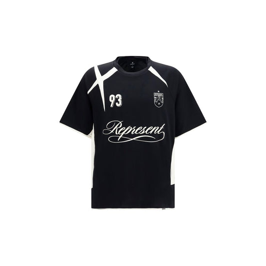 Activewear T-Shirt by Represent for men in polyester black features a dynamic silhouette with and crew neckline enhanced by functional .