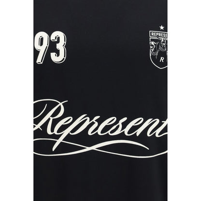 Activewear T-Shirt by Represent for men in polyester black features a versatile silhouette, showcasing a versatile and detailed with high-performance for a premium look.