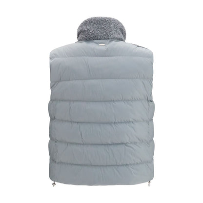 Vest by Herno for women in polyester gray features a stylish silhouette, showcasing distinct pockets & insulated and a refined for a truly stylish finish.