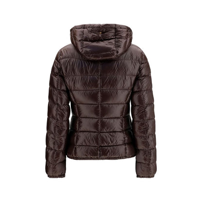Hooded Puffer Jacket by Herno for women in polyamide & goose-down brown & gold features a city-ready silhouette, detailed with pockets, hooded & insulated and a city-ready hooded neckline.
