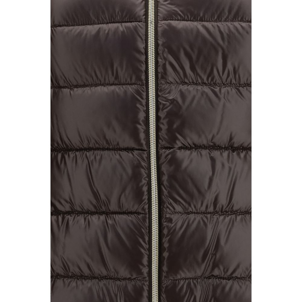 Hooded Puffer Jacket by Herno for women in polyamide & goose-down brown & gold presents a effortlessly chic silhouette, showcasing a sophisticated and premium pockets, hooded & insulated for a truly effortlessly chic finish.