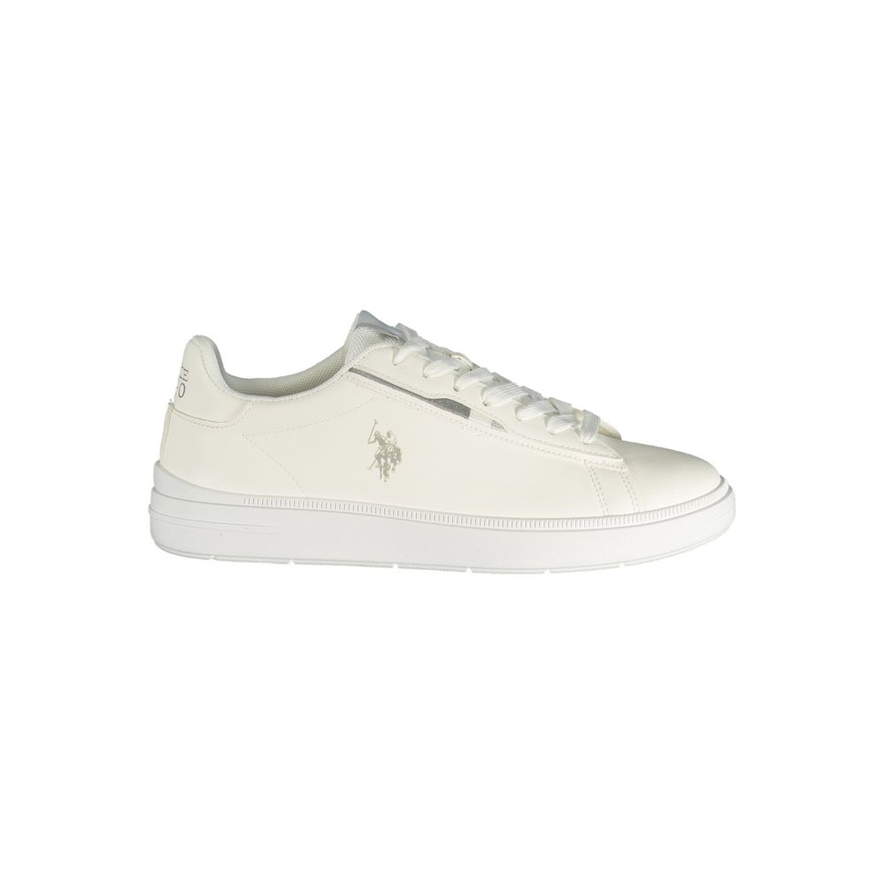 Athletic Sneakers U.S. POLO ASSN. men polyester & polyurethane white & print featuring a avant-garde Men's Athletic Polyester & Polyurethane Sneakers design with a avant-garde athletic style for a refined finish.