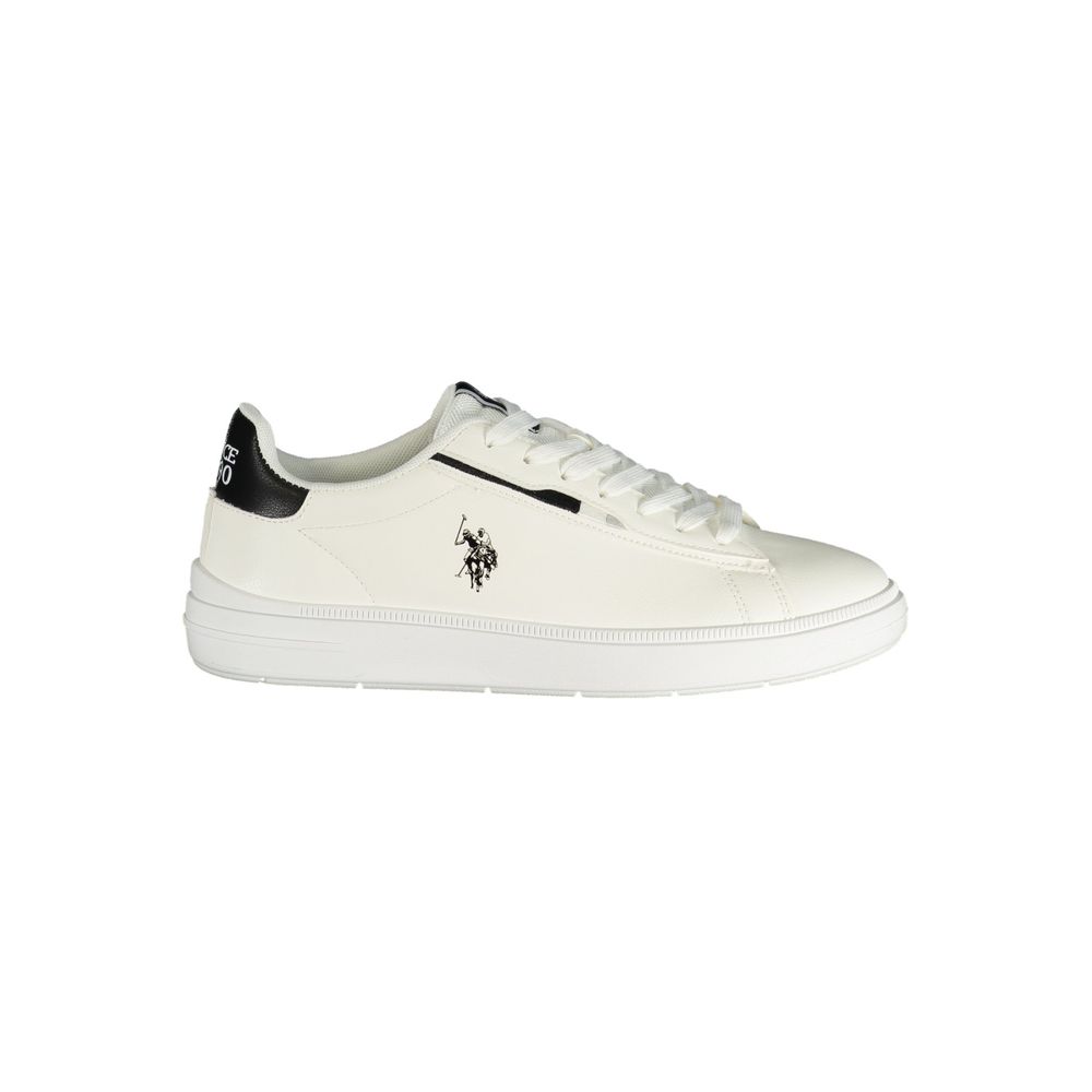 Athletic Sneakers U.S. POLO ASSN. men polyester & polyurethane black & white featuring a avant-garde Men's Athletic Polyester & Polyurethane Sneakers design with a avant-garde athletic style for a refined finish.