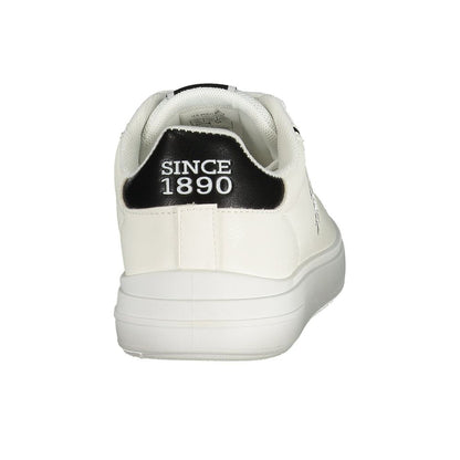 Athletic Sneakers by U.S. POLO ASSN. for men in polyester & polyurethane black & white features an stately silhouette, showcasing the signature athletic style of the Men's Athletic Polyester & Polyurethane Sneakers collection with a truly stately finish.