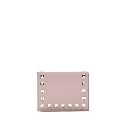 Cardholder Wallet by Valentino Garavani for women in bos taurus calfskin leather multicolor & signature showcases a distinguished silhouette, artfully capturing the essence of the distinguished Rockstud Bos Taurus Calfskin Leather Cardholder Wallet design with functional card-organization compact-design coin-purse.
