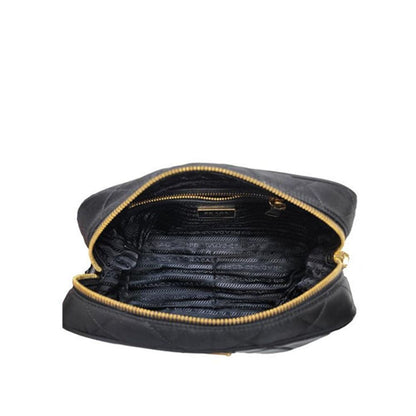 Shoulder Bag by Prada for women in nylon black features a effortless chic silhouette with a secure zipper, ample , and versatile shoulder-strap & detachable-strap for a effortless chic finish.