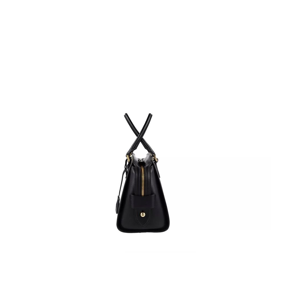This Handbag by Prada for women in calfskin leather and black presents a sculptural silhouette featuring a secure zipper, ample , and versatile handle for a sculptural finish.
