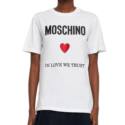 Moschino Couture White Cotton T-Shirt