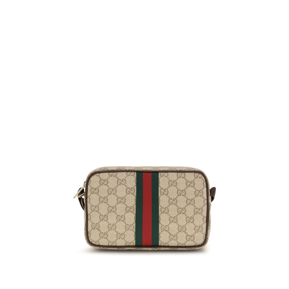 Shoulder Bag by Gucci for men in raffia & nylon beige, green, red & striped features a effortless chic silhouette with a secure zipper, ample cardholder, and versatile shoulder-strap & adjustable-strap for a effortless chic finish.