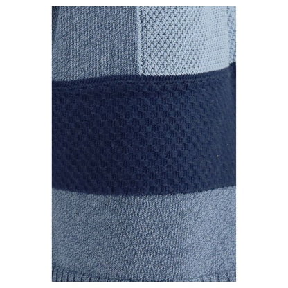 Bermuda Shorts by Laneus for men in cotton blue & patchwork features an tailored silhouette, showcasing a tailored regular-fit with a short and for a sophisticated look.