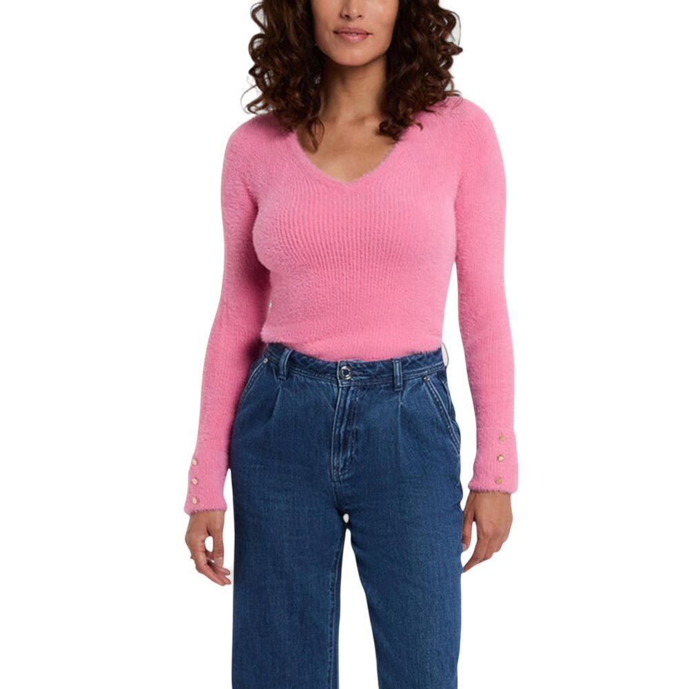 Sweatshirt by Morgan De Toi for women in polyamide multicolor showcases a slouchy chic silhouette, artfully detailed with a slouchy chic v-neck neckline and long-sleeve for a slouchy chic finish.
