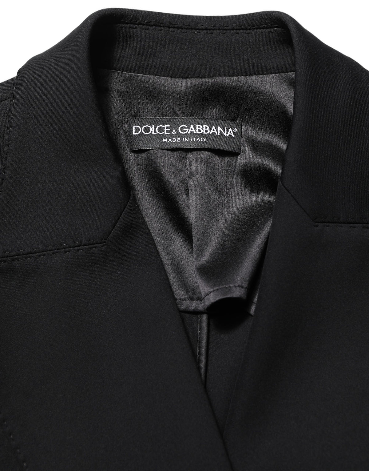 Dolce & Gabbana Women's Double Breasted Crepe Silk Nylon & Elastane Blazer - Black