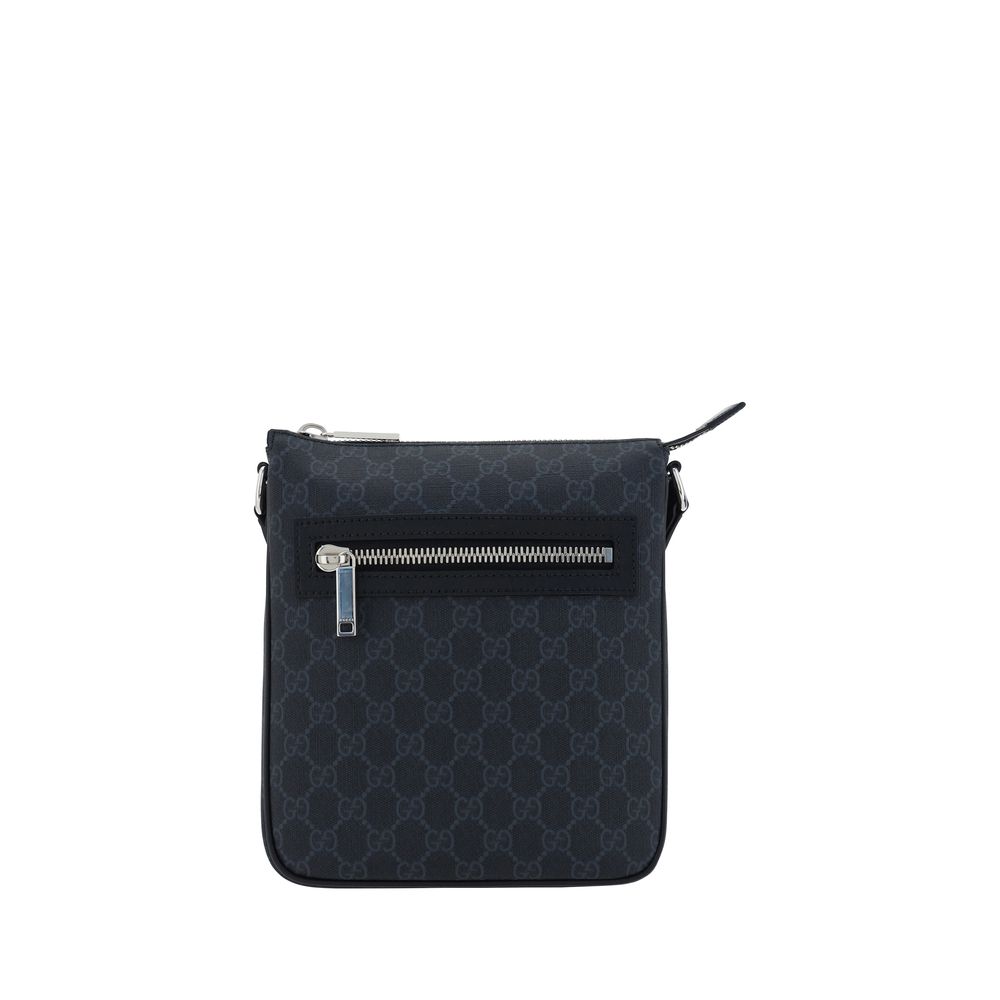 Shoulder Bag by Gucci for men in polyester polyethylene polyethylene & cotton black & print features a effortless sophistication silhouette, secured by a zipper with ample and versatile shoulder-strap & adjustable-strap for a effortless sophistication finish.