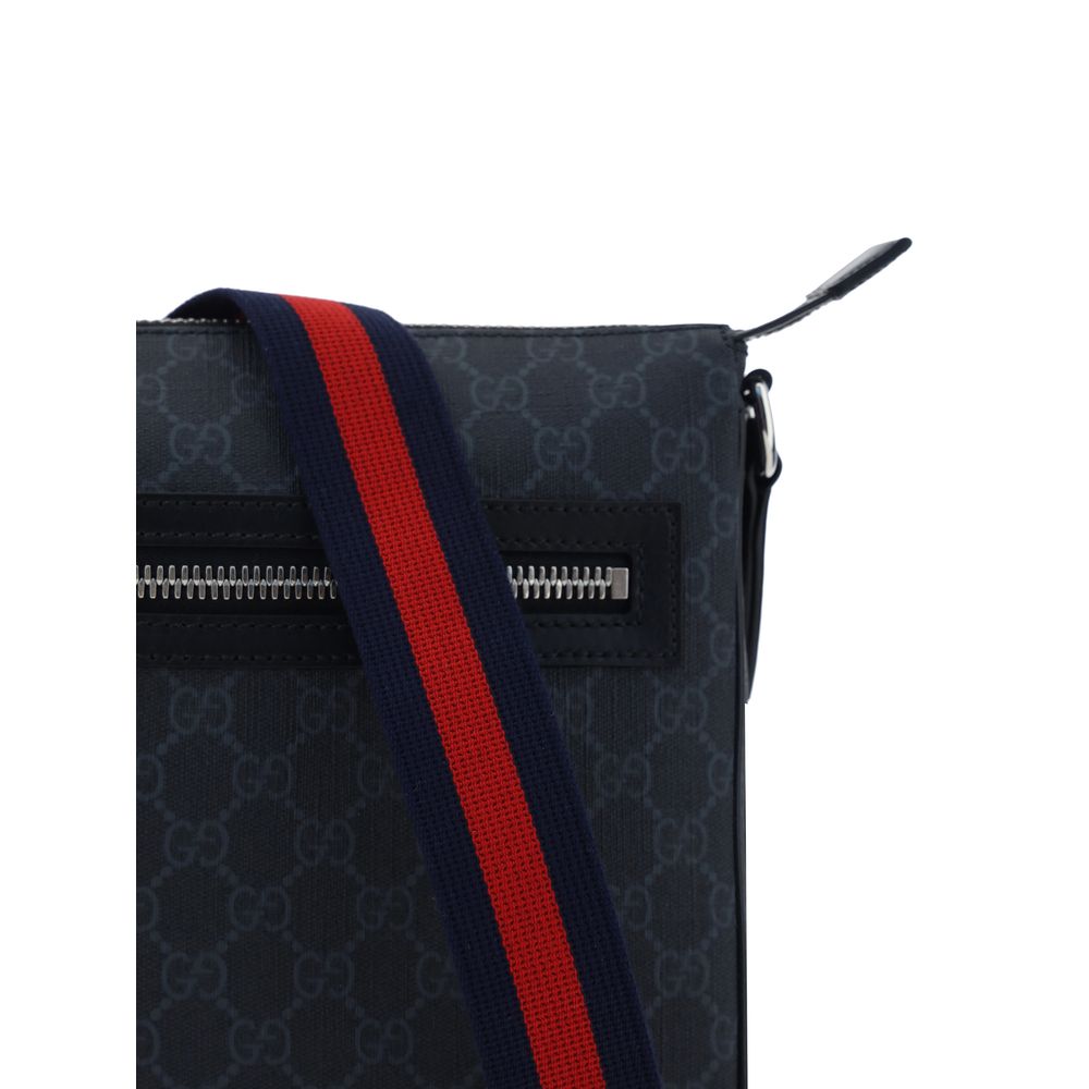 Shoulder Bag by Gucci for men in polyester polyethylene polyethylene & cotton black & print features a effortless sophistication silhouette, secured by a zipper with ample and versatile shoulder-strap & adjustable-strap for a effortless sophistication finish.
