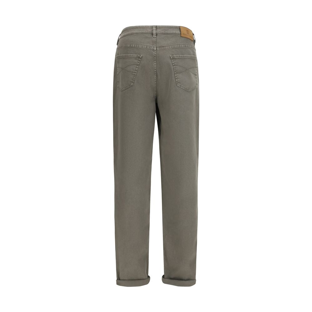 Jeans by Brunello Cucinelli for men in stretch denim cotton bicolour & signature features an sophisticated and regular-fit with a precise long, creating a sophisticated and sophisticated silhouette.
