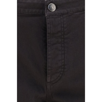 Jeans by Brunello Cucinelli for men in stretch denim cotton brown & signature features a refined silhouette with a refined regular-fit & cropped, defined by a and a refined cropped for a refined finish.