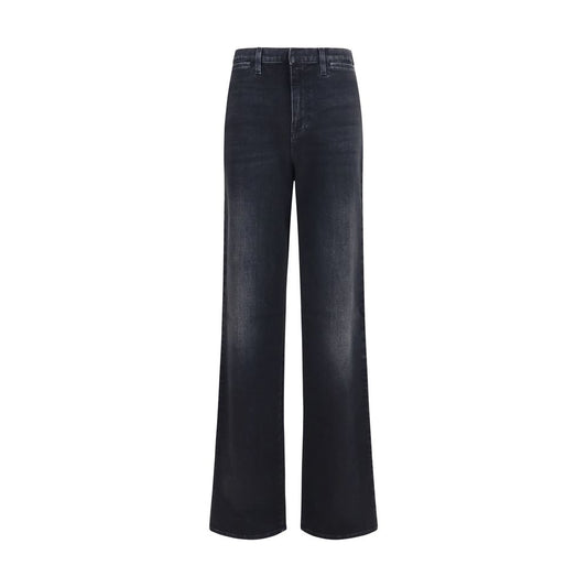 Jeans by Gucci for women in stretch denim cotton black, signature & striped features a polished silhouette with a polished straight-leg & regular-fit, reaching a polished long and finished with a polished .