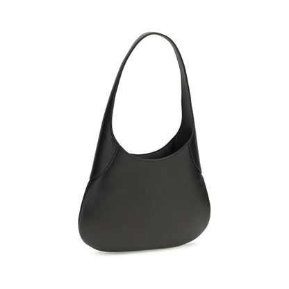 Small Shoulder Hobo Handbag by Khaite for women in bos taurus calfskin leather black & gold features a exquisite silhouette, showcasing a secure and exquisite with versatile shoulder-strap for a exquisite finish.