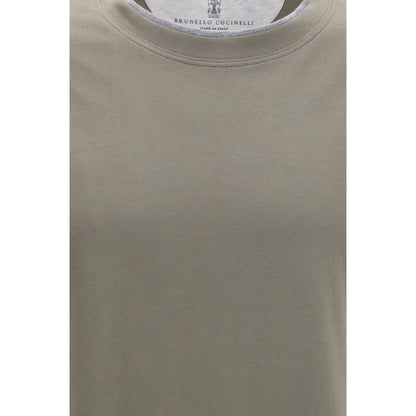 T-Shirt by Brunello Cucinelli for men in cotton bicolour & patterned features a plush silhouette, showcasing a sophisticated and for a truly plush finish.
