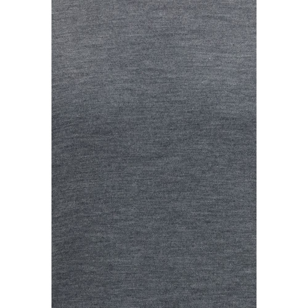 Sweater by Brunello Cucinelli for men in wool & capra leather gray features an polished silhouette, showcasing refined and a sophisticated turtle neckline for a truly polished finish.
