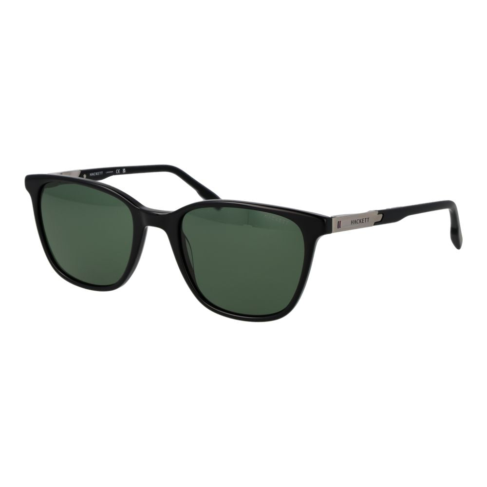 Sunglasses by Hackett for men in black & green features an ethereal full-rim round frame design with black coloured frame frames and category-3-dark-tint lens for a ethereal finish.
