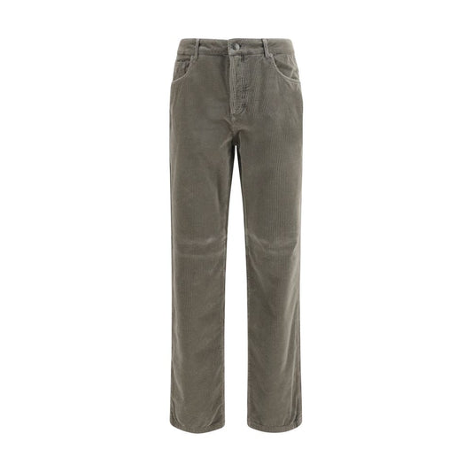 Pants by Brunello Cucinelli for men in stretch cotton corduroy bicolour features a enduring silhouette, showcasing a enduring regular-fit and long with a mid rise for a premium, tailored aesthetic.