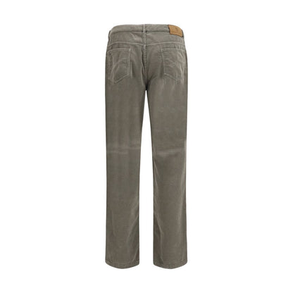 Pants by Brunello Cucinelli for men in stretch cotton corduroy bicolour features a stylish silhouette with a stylish regular-fit, long, and mid rise.