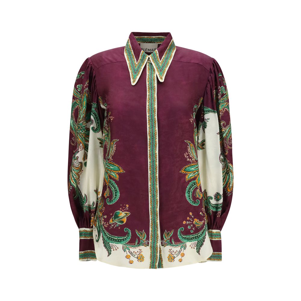 Blouse by Alemais for women in viscose & silk multicolor showcases a sublime silhouette, artfully detailed with a sublime and long-sleeve for a sophisticated, sublime finish.