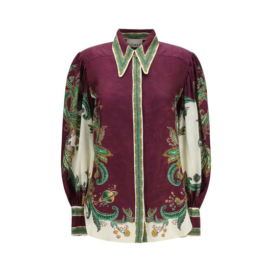 Blouse by Alemais for women in viscose & silk multicolor showcases a sublime silhouette, artfully detailed with a sublime and long-sleeve for a sophisticated, sublime finish.