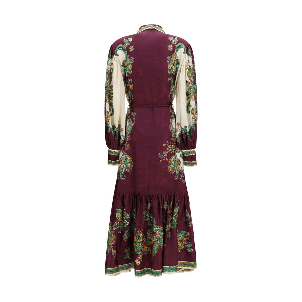 Dress by Alemais for women in viscose & silk multicolor, patterned & floral features an magnificent silhouette, artfully detailed with a magnificent and that flows into an magnificent midi.