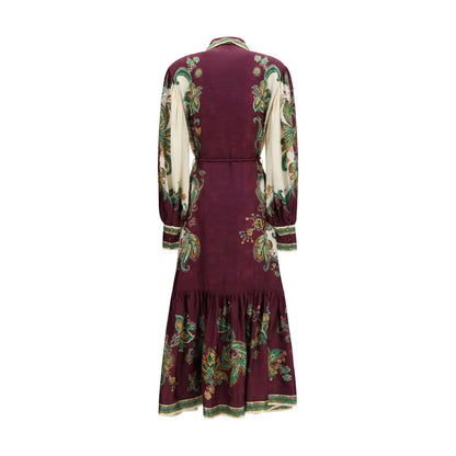 Dress by Alemais for women in viscose & silk multicolor, patterned & floral features an magnificent silhouette, artfully detailed with a magnificent and that flows into an magnificent midi.