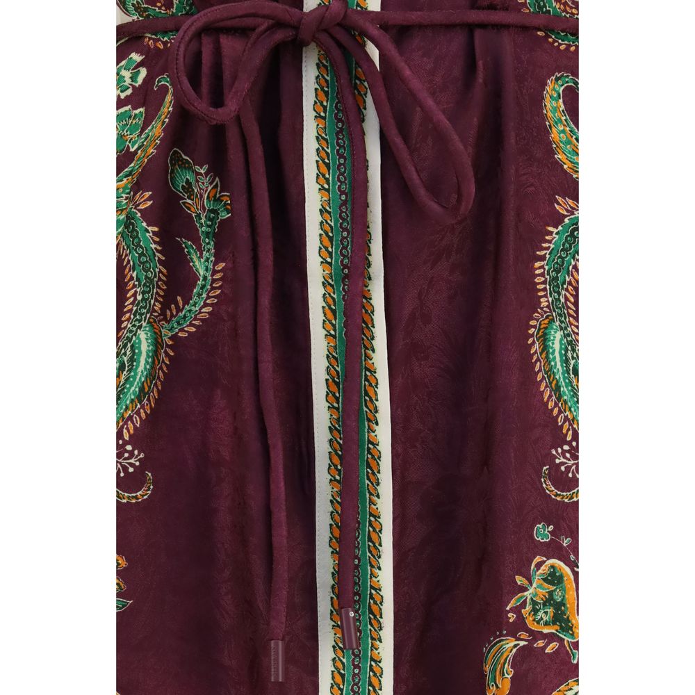 Dress by Alemais for women in viscose & silk multicolor, patterned & floral presents a sinuous silhouette, showcasing a sophisticated and detailed with a sinuous midi for a refined finish.