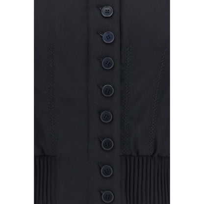 Bomber Jacket by Alexander McQueen for women in stretch polyamide polyester black features a city-ready silhouette, detailed with pockets and a city-ready .