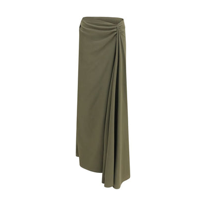 Skirt by Alexander McQueen for women in silk bicolour, signature & print features a contoured silhouette from the Skull Women's Asymmetrical Silk Long Skirt collection, characterized by its contoured long for a contoured finish.