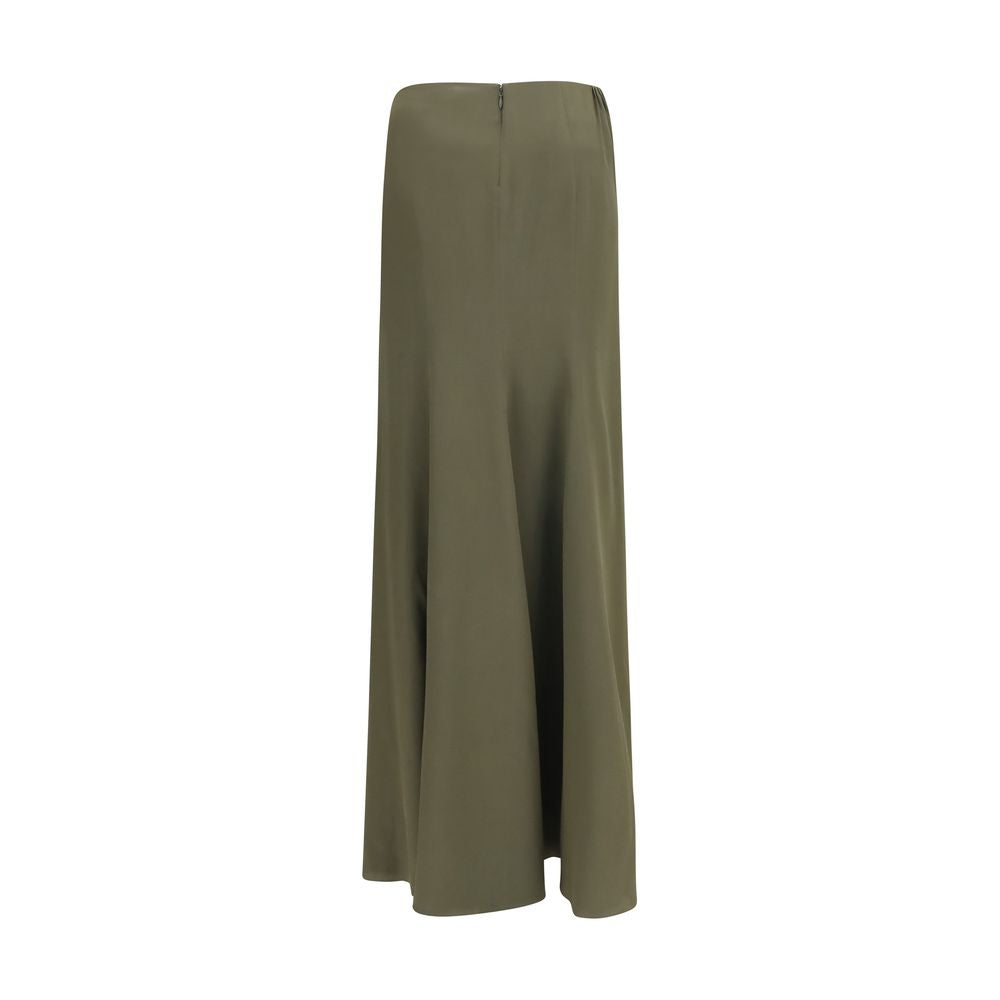 Skirt by Alexander McQueen for women in silk bicolour, signature & print showcases a dramatic silhouette, artfully capturing the essence of the Skull Women's Asymmetrical Silk Long Skirt in a dramatic long cut for a refined look.