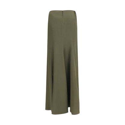 Skirt by Alexander McQueen for women in silk bicolour, signature & print showcases a dramatic silhouette, artfully capturing the essence of the Skull Women's Asymmetrical Silk Long Skirt in a dramatic long cut for a refined look.