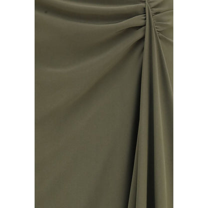 Skirt by Alexander McQueen for women in silk bicolour, signature & print showcases a dramatic silhouette, artfully capturing the essence of the Skull Women's Asymmetrical Silk Long Skirt in a dramatic long cut for a refined look.
