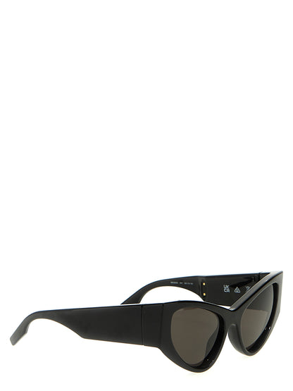 Sunglasses by Balenciaga for women in nylon & viscose and black presents a enviable silhouette, featuring black coloured frame and with for a enviable look.