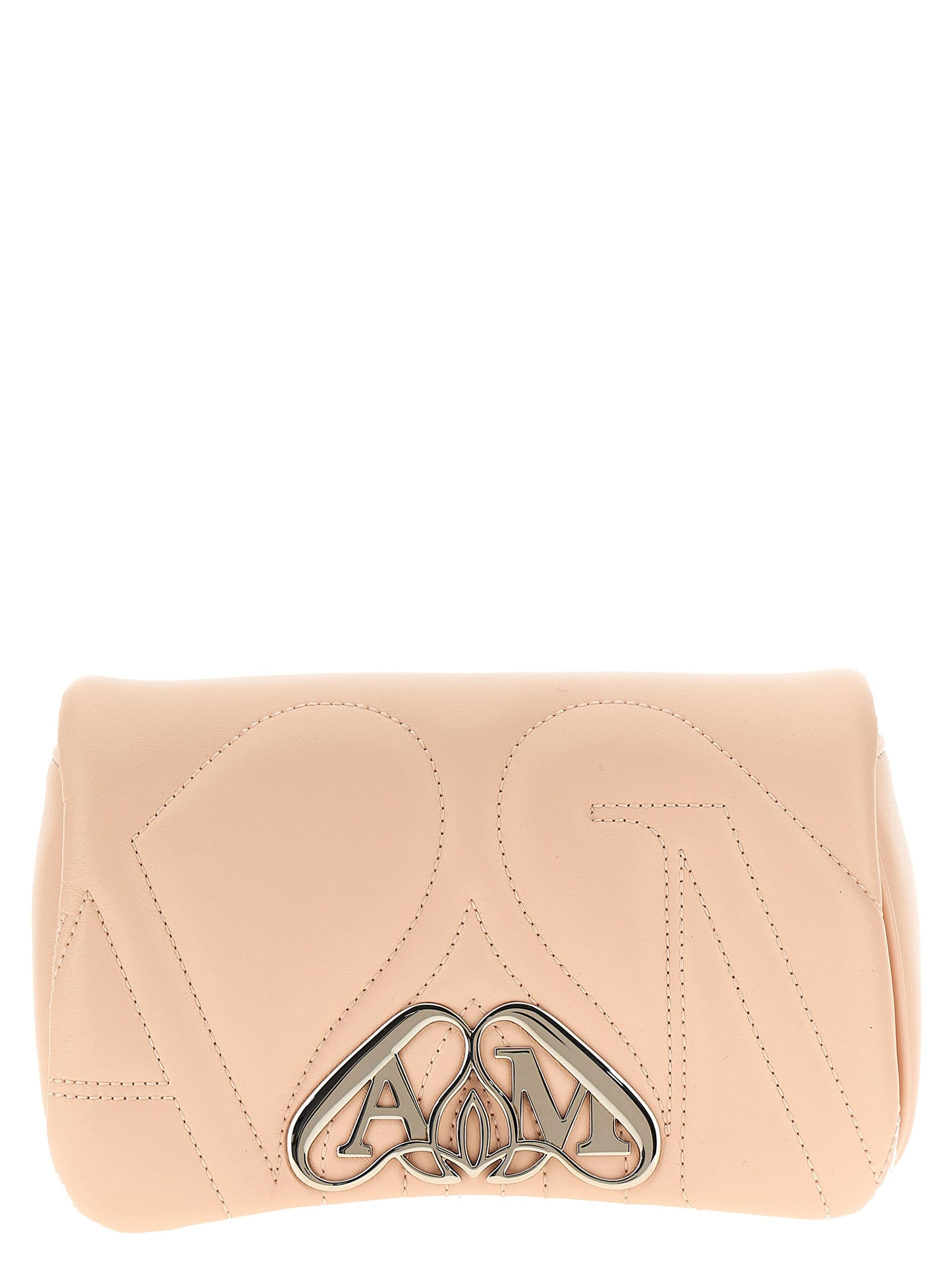 Mini Crossbody Handbag by Alexander McQueen for women in lamb leather beige features a multifaceted silhouette, showcasing a secure and multifaceted with versatile crossbody-strap & shoulder-strap for multifaceted style.