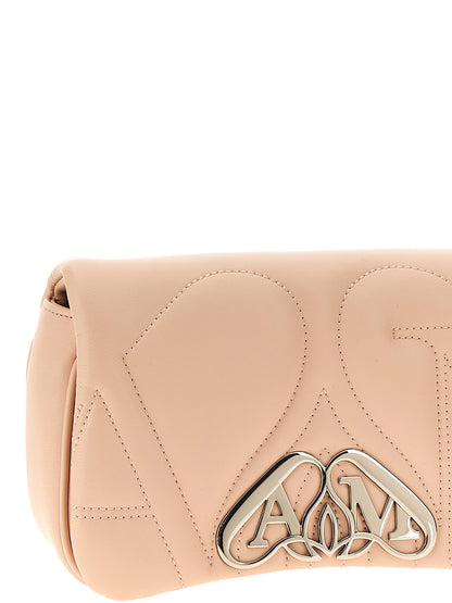 Mini Crossbody Handbag by Alexander McQueen for women in lamb leather beige features an versatile silhouette, showcasing a secure and versatile with versatile crossbody-strap & shoulder-strap for a versatile finish.