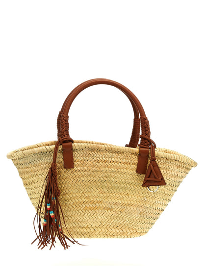Clutch Handbag by Alanui for women in lana wool blend brown features a ornamental silhouette, showcasing a secure , ample , and ornamental handle for a sophisticated look.