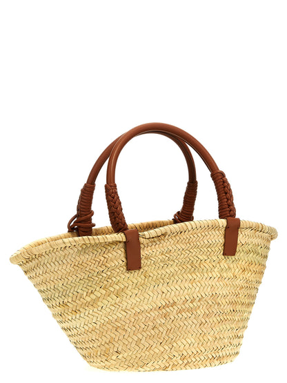 Clutch Handbag by Alanui for women in lana wool blend brown features a signature silhouette, showcasing a secure and signature with versatile handle for a sophisticated look.