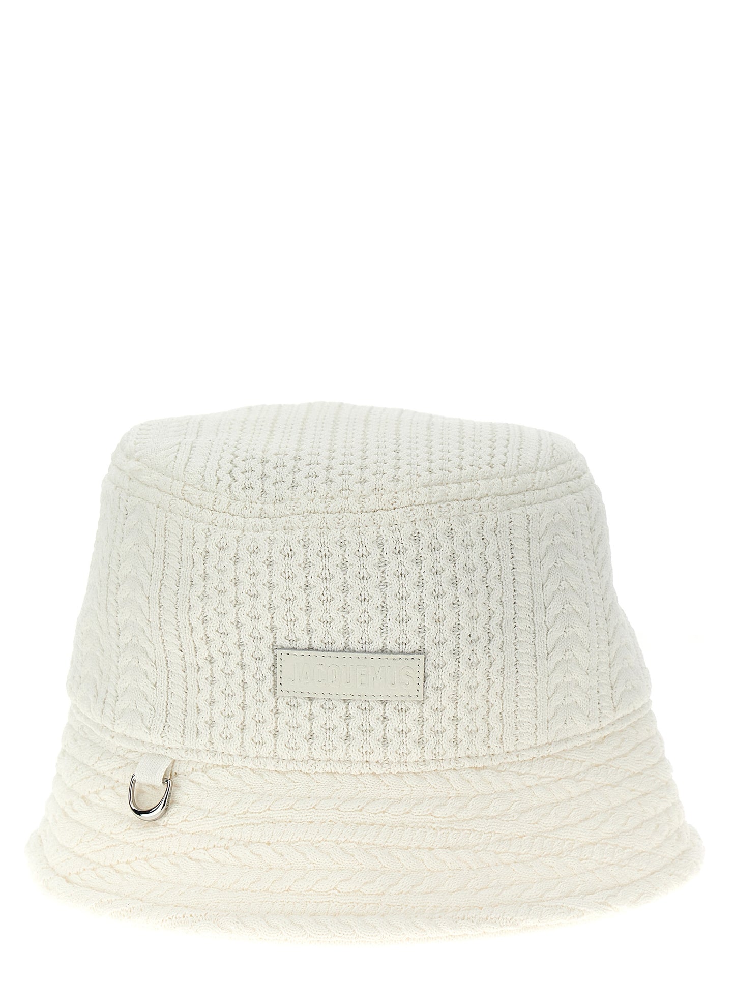 Bucket Hat by Jacquemus for unisex in nylon & viscose white presents a architectural silhouette, showcasing the architectural Nylon & Viscose Bucket Hat design with a refined, high-fashion finish.
