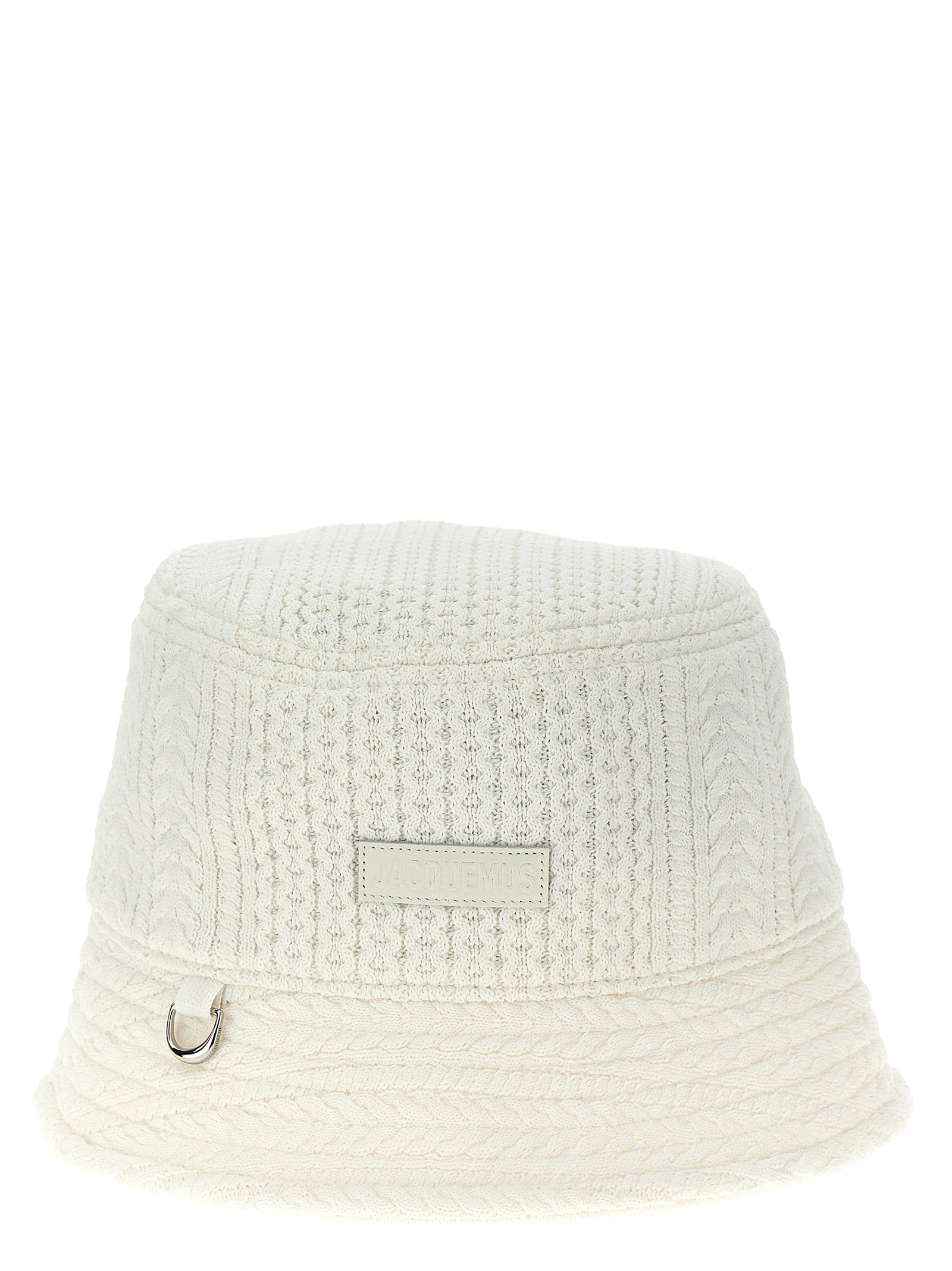 Bucket Hat by Jacquemus for unisex in nylon & viscose white presents a architectural silhouette, showcasing the architectural Nylon & Viscose Bucket Hat design with a refined, high-fashion finish.