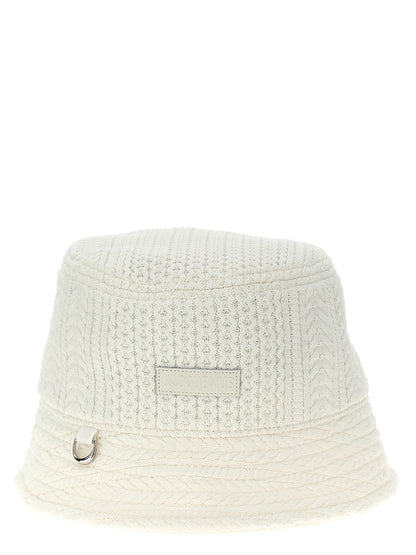 Bucket Hat by Jacquemus for unisex in nylon & viscose white presents a architectural silhouette, showcasing the architectural Nylon & Viscose Bucket Hat design with a refined, high-fashion finish.