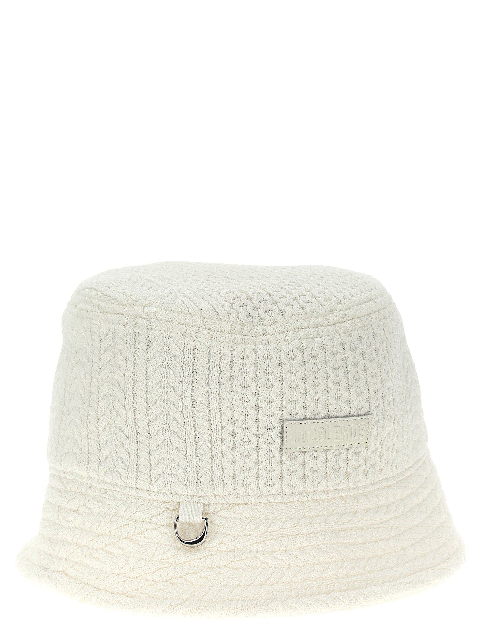This Bucket Hat by Jacquemus for unisex in nylon & viscose white presents a effortlessly chic silhouette, showcasing the refined aesthetic and effortlessly chic craftsmanship of the Nylon & Viscose Bucket Hat.