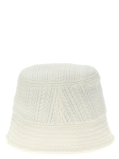 Bucket Hat by Jacquemus for unisex in nylon & viscose white features an cosmopolitan luxe silhouette, artfully capturing the essence of the cosmopolitan luxe Nylon & Viscose Bucket Hat design for a sophisticated look.