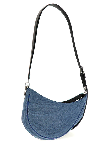 Medium Shoulder Bag by Mugler for women in calfskin leather blue features a effortless sophistication silhouette, secured by a zipper with ample and versatile shoulder-strap, adjustable-strap & handle for a effortless sophistication finish.